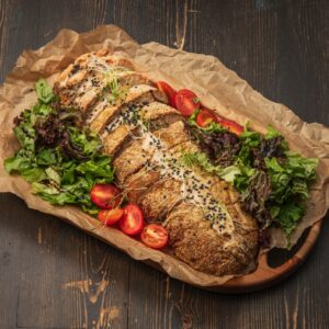 Куриный рулет с шампиньонами